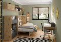 Półkotapczan poziomy BED CONCEPT z  regałami i półkami Lenart.