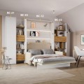 Biały bc z elementami kolekcji bed concept(numeracja elementów).