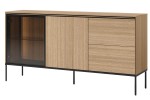 Komoda szeroka 167 cm z witryną na nóżkach VISSO VI-05