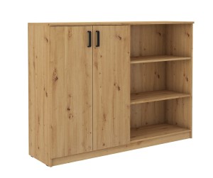 Komoda wysoka 118 cm do gabinetu salonu MALTIz półkami