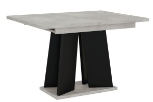 Stół rozkładany 120-160 cm beton k350 -czarny mat MUFI  