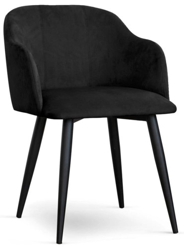 Krzesło czarne DANEZ tkanina BLUVEL 19