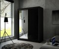Szafa ELIS 200  Czarna/ Czarne szkło