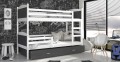 Białe / Szare Wstawki, łóżko piętrowe MATEO, pokój dziecięcy