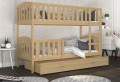 Sosna / Sosnowa Szuflada, Łóżko Piętrowe Krzyś 160x80,  pokój dziecięcy
