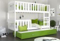 Biel / Zielona Szuflada, Łóżko Piętrowe KRZYŚ 3 190x80, Pokój Dziecięcy