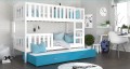Biel / Błękitna Szuflada / Łóżko piętrowe Krzyś 3 200x90, pokój dziecięcy