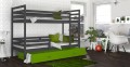 Szary / Zielona szuflada, Łóżko piętrowe Jarek 190x80, Pokój Dziecięcy