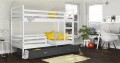 Biel / Szara Szuflada, Łóżko Piętrowe Jarek 200x90, Pokój Dziecięcy