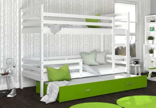 Biel / Zielona Szuflada, Łóżko Piętrowe Jarek 3, Pokój Dziecięcy