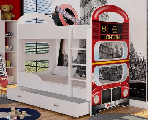 Łóżko Piętrowe DOMINO N 190x80, Pokój Dziecięcy, Wzór nr 5