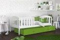 Łóżko Parterowe Krzyś P 160x80, Biel / Zielona Szuflada, Pokój Dziecięcy