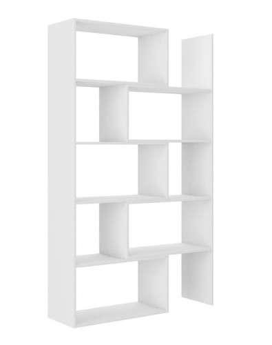 Regał na książki stojący biały KORAL 2