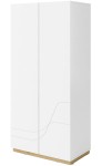 [ARCHIWUM] Szafa dwudrzwiowa biały połysk 90cm WAVE