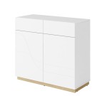 [ARCHIWUM] Komoda mała szafka 100 cm biały połysk  WAVE