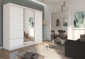Duża szafa z lustrem KIRA 240cm biała
