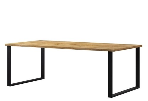 Stół HALLE Dąb Wotan / Czarny Metal