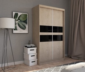 Szafa przesuwna ze szkłem Lacobel FINEZ 150 cm