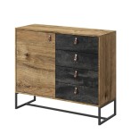 [ARCHIWUM] Komoda industrialna mała z szufladami DAKAR 103 cm