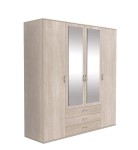 Szafa uchylna z lustrami i szufladami RIZE 200 cm
