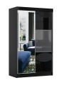 Szafa GAJA 120 Czarny/Czarny Lacobel + Szary Lacobel