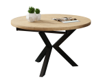 [ARCHIWUM]Stół loft mały rozkładany 100-138 cm okrągły na metalowych nogach Ares
