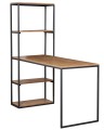 Biurko z regałem narożne 150 cm loft do gabinetu ARNI