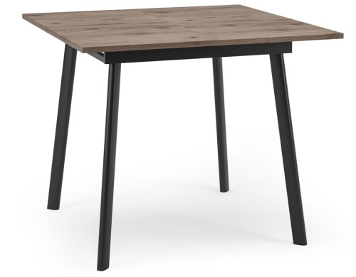 Stół w stylu loft mały rozkładany 90- 130 cm  Lefkas Ciemny/Czarny