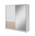 Szafa SIERRA 200 cm  Dąb Sonoma / Biały