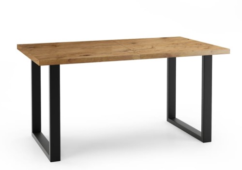 Stół rozkładany 140-240 cm  Lefkas Ciemny / Czarny na czarnych metalowych nogach