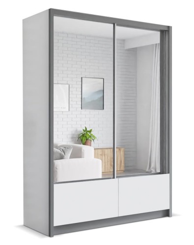 Szafa sypialniana LUISA 150 Biały/Biały