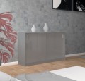 Komoda przesuan w połysku SIENA  Szary/Szary Połysk