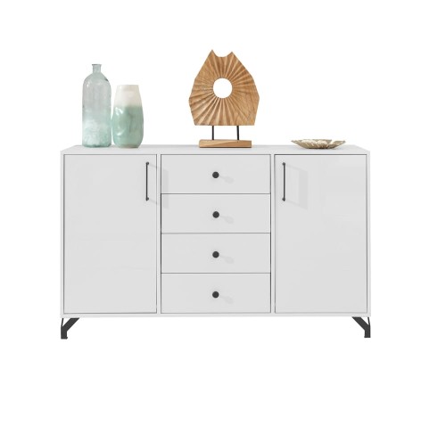 komoda szeroka BORGEN z 4 szufladami