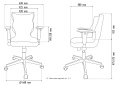 Szczegółowe wymiary krzesła PERTO III