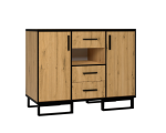 [ARCHIWUM] Komoda z szufladami  i szafkami industial OLSEN 130 cm