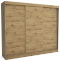 Szafa przesuwna trzydrzwiowa EMMA 250cm dąb artisan