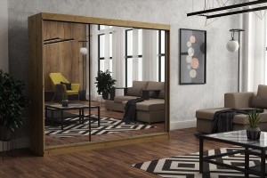 Szafa ubraniowa z lustrem DAWI 250 cm