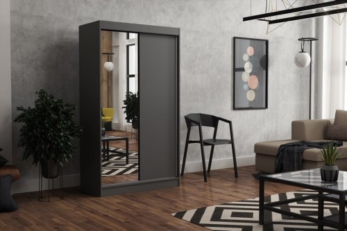 Przykładowa aranżacja szafy JONA 120cm antracyt