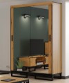 Zestaw mebli do salonu w stylu industrialnym OLSEN 150 CM
