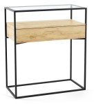 [ARCHIWUM]Konsola toaletka stolik BOX S 90 cm ze szklanym blatem w stylu loft