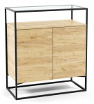 [ARCHIWUM] Komoda  ze szklanym blatem 80 cm loft BOX S  