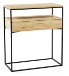 [ARCHIWUM]Konsola toaletka stolik BOX  80 cm ze szklanym blatem w stylu loft 