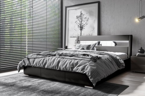 Łóżko tapicerowane sypialniane z zagłówkiem LEX  MADRYT 9100.