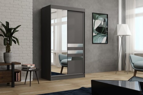 Przykładowa aranżacja szafy HENRYK 120cm antracyt