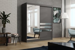 Szafa z półkami i drążkiem HENRYK 180 cm