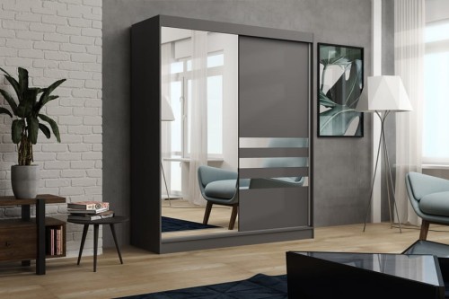 Przykładowa aranżacja szafy HENRYK 180cm antracyt