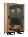 Szafa na nóżkach w stylu industrialnym loft OLSEN 150 CM