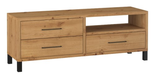 Komoda nowoczesna do salonu pod telewizor REMI 3S  w odcieniu Dąb Artisan.