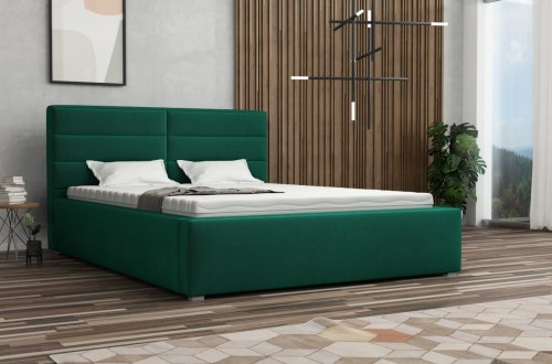 Łóżko sypialniane tapicerowane z wygodnym zagłówkiem- kronos 19.