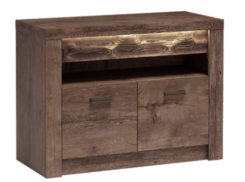 Szafka mała pod telewizor  96 cm RTV INDIANAPOLIS  I 10 jesion ciemny.